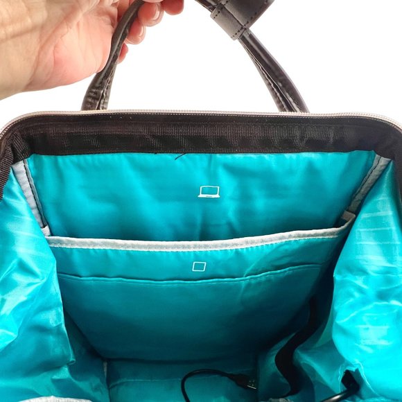 Kroser Laptop Backpack USB Charging Port Multi Pockets Travel School Black Nylon - Picture 8 of 16